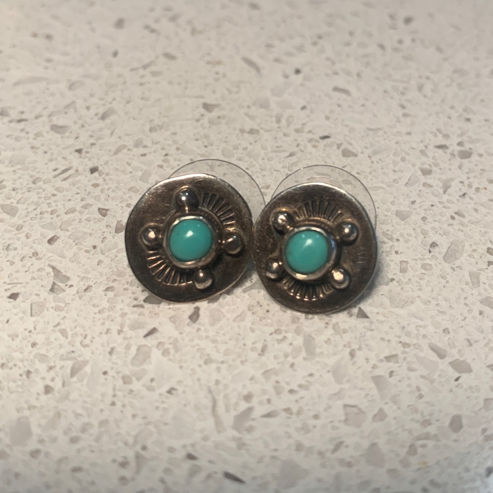 Sterling & turquoise post earrings